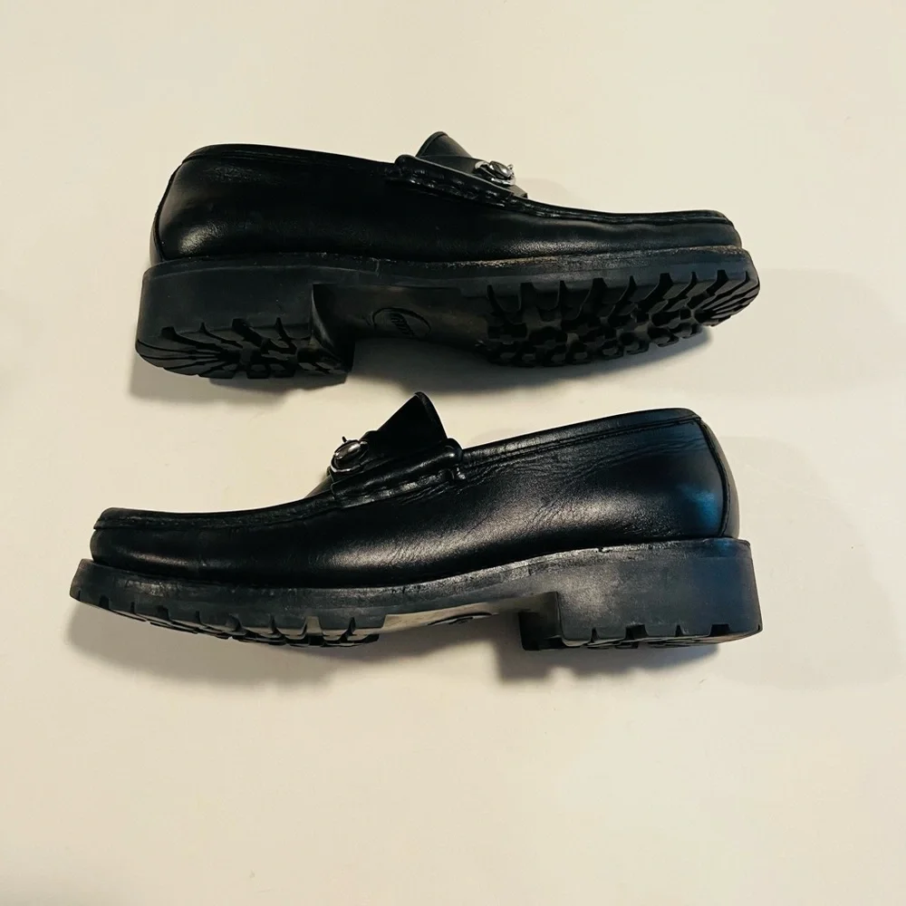 Gucci Black Leather Horsebit Classic Men’s Loafers Size 7.5 B - Picture 4 of 7